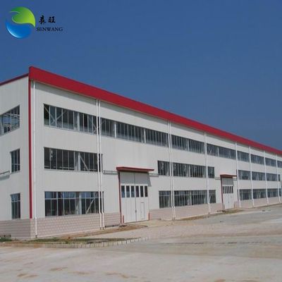 حركة حية 0.5KNm2 ورشة عمل هيكل الفولاذية تضم نظام إضاءة اختياري وألوان ألواح الفولاذ