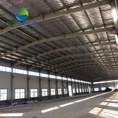 AISC/EN/JIS/GB هيكل مستودع الفولاذ تصميم مبنى مع H قسم فولاذية حزمة الباب المتحرك