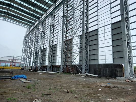Q355 أو Q235 مستودع الإطار ورشات العمل المعدنية المجهزة مسبقاً مصنع
