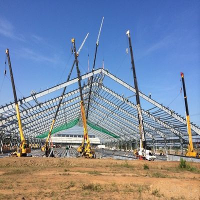 سقف الصلب الهيكل ورشة عمل بناء مقاومة للرياح