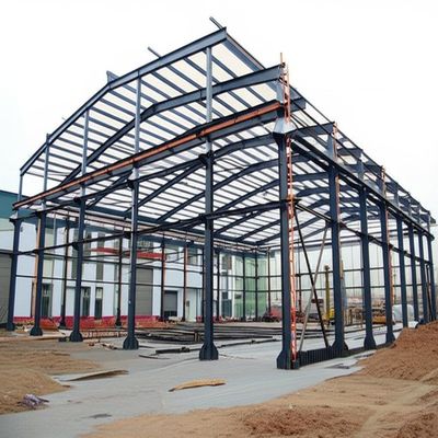 مستودع هيكل الفولاذ المطاط الساخن مع S235 الأوروبي و S355 ومقاومة قوية للأجواء للتخصيص