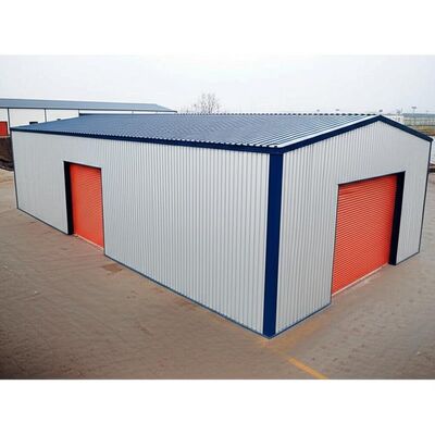 Prefabricated Steel Structure Warehouse with High Seismic Zone Resistance Roll-up Door Type and 50 Years Warranty