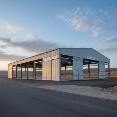 مستودع هيكل فولاذي Q235 بتصميم مقاوم للزلازل وعمر خدمة 50 عامًا للاستقرار الهيكلي